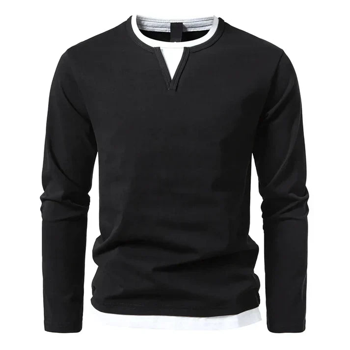 Alwin | Tricou cu mânecă lungă premium din bumbac pieptănat