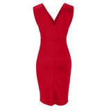 Celina – Rochie de Cocktail Plisată cu Decolteu în V