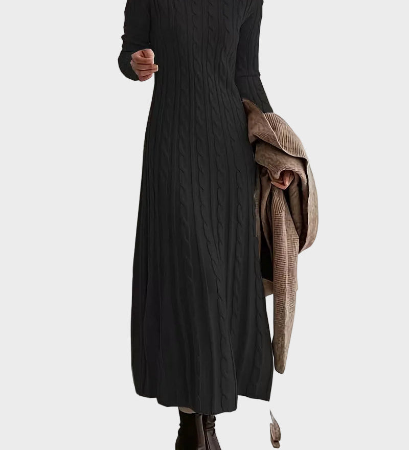 Alina – Rochie midi din tricot împletit