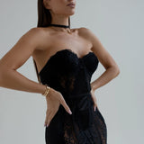 Daria – Babydoll din satin cu dantelă