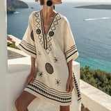 Daciana – Rochie Caftan glyphes de la mer