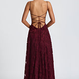 Oana – Rochie maxi cu corset din dantelă fină