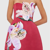 Narcisa – Rochie mini cu top tub brodat floral