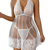 Dana – Rochie babydoll cu bretele din dantelă
