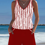Petronela – Costum de baie casual cu imprimeu