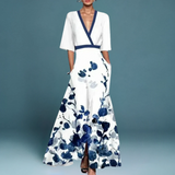 Amara – Rochie de Damă Florală Lungă Elegantă și Atemporală