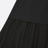 Lucia – Rochie lungă plisată cu decolteu barcă