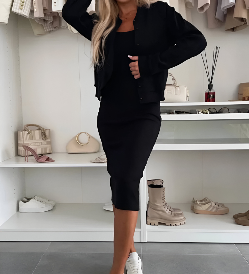 Benonia – Set midi cu cardigan