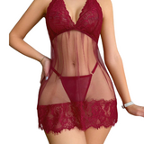 Dana – Rochie babydoll cu bretele din dantelă