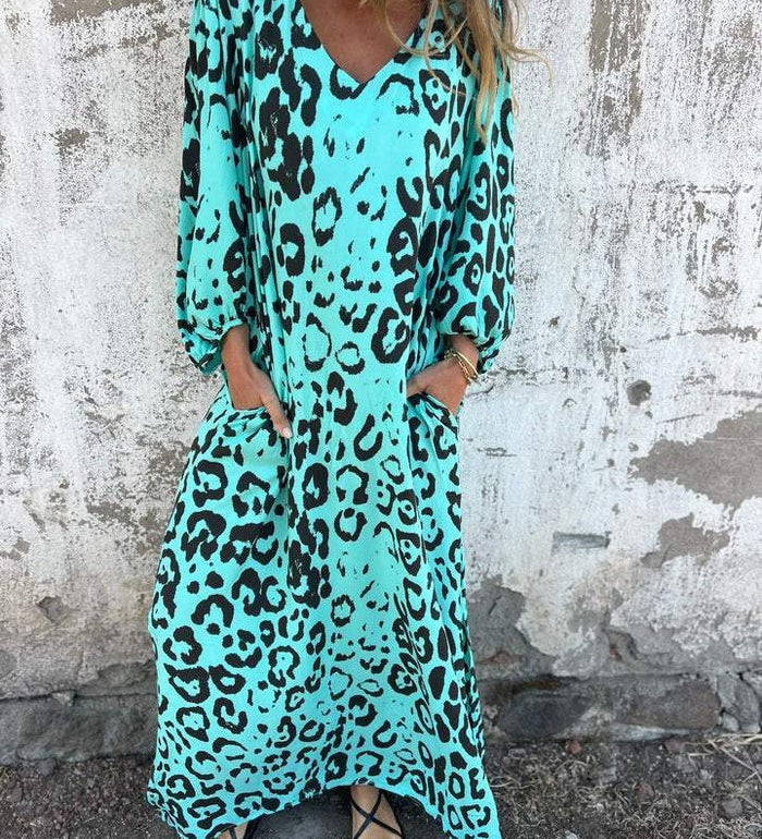 Flavia – Rochie lungă imprimată