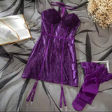 Daria – Babydoll din satin cu dantelă
