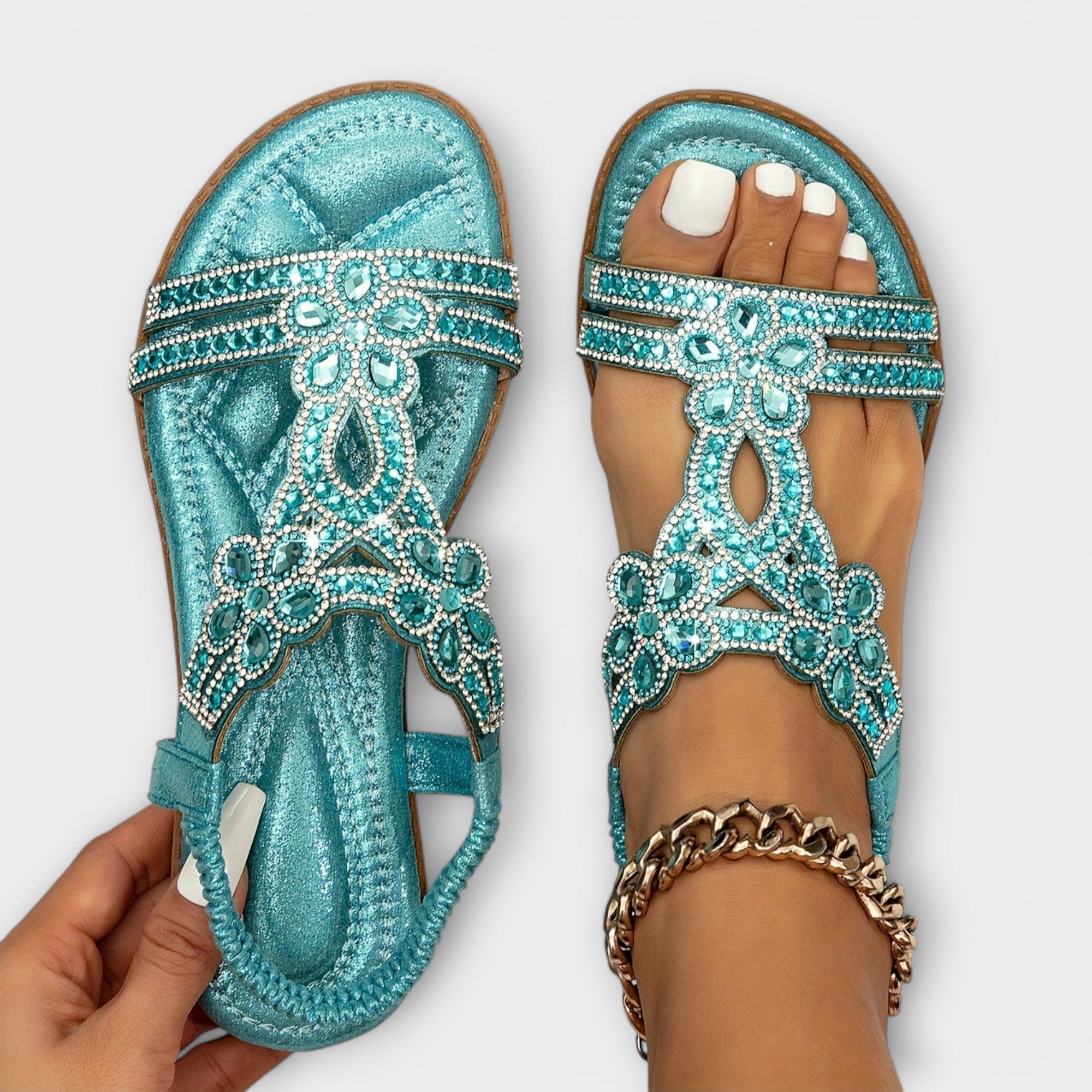 Marina – Sandale boho cu barete împletite