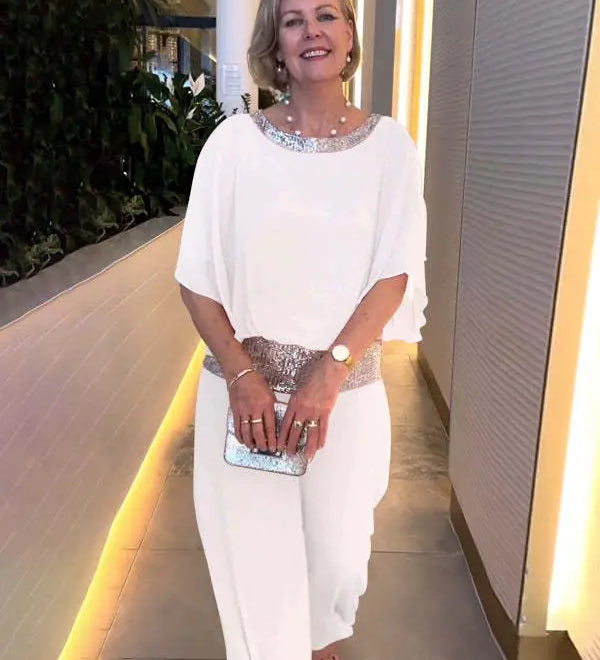 Liana – Set elegant format din top și fustă