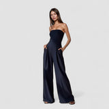 Renata – Salopetă de Damă Elegantă Fără Bretele, Croială Slim
