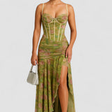 Elisabeta – Rochie maxi cu model floral elegant