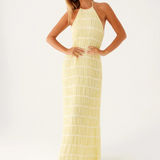 Cătălina – Rochie maxi neagră halter
