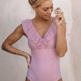 Iustina – Costum de baie elegant de vară cu dungi