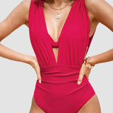 Loredana – Costum de baie cu decolteu adânc și plisat