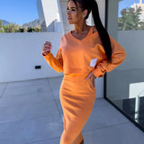 Lana - Set casual cu hanorac și rochie