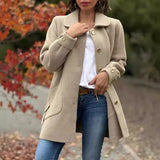Moana | Palton clasic oversized cu nasturi