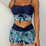Oana – Set bikini cu imprimeu de frunze