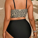 Estera – Costum de baie cu imprimeu geometric