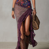 Paula – Rochie maxi leopard floral