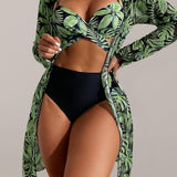 Carmen – Set bikini tropical 3 piese