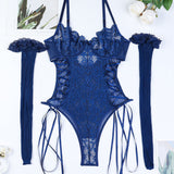 Irina – Body transparent din dantelă cu model floral