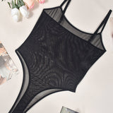 Corina – Body din mesh transparent