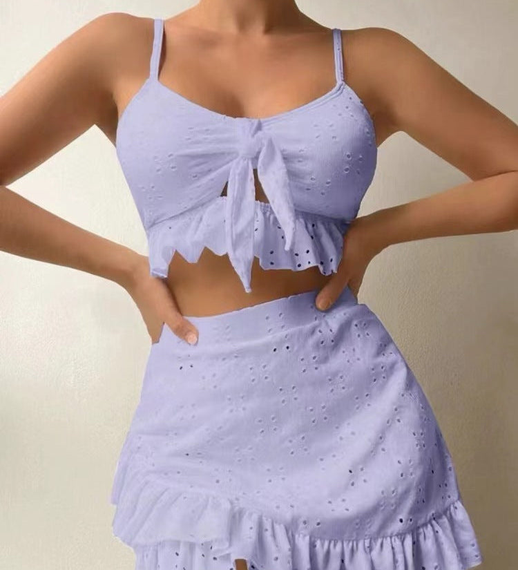 Sanda – Set elegant de înot din 3 piese cu volane