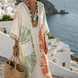 Claudia – Rochie Caftan aquarelle poetică