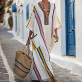 Corina – Rochie Caftan raie joyeuse