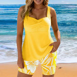 Brândușa – Elegant Stripe Tankini Shorts