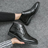 Parker | Pantofi din piele sintetică cu curea dublă monk strap