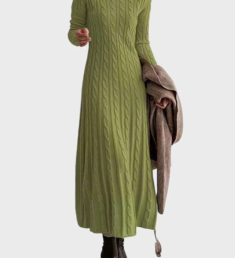 Alina – Rochie midi din tricot împletit