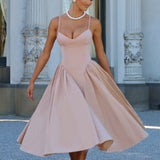 Ionela – Rochie midi cu top ajustat și fustă voluminoasă