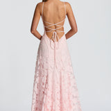 Oana – Rochie maxi cu corset din dantelă fină