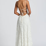 Oana – Rochie maxi cu corset din dantelă fină