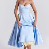 Raluca – Rochie midi din tul cu fustă amplă