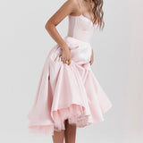 Raluca – Rochie midi din tul cu fustă amplă