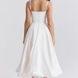 Raluca – Rochie midi din tul cu fustă amplă