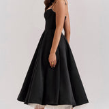 Raluca – Rochie midi din tul cu fustă amplă