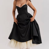 Raluca – Rochie midi din tul cu fustă amplă