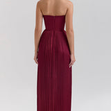Isabela – Rochie maxi cu drapaj delicat
