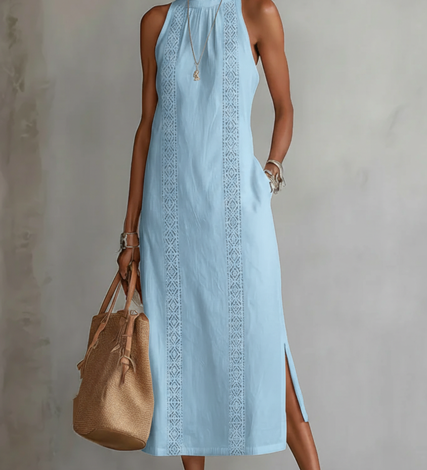 Luminița – Rochie halter ornamentală