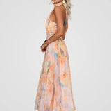 Roberta – Rochie midi cu imprimeu floral delicat